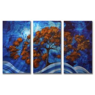 All My Walls 'Cannot Tame' by Megan Duncanson 3 Piece Original Painting on Metal Plaque Set