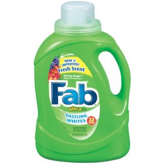 Fab Ultra Dazzling Whites Spring Magic Laundry Detergent, 50 oz
