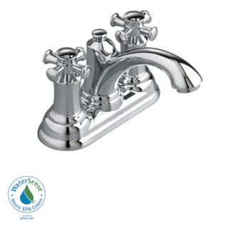 Portsmouth Centerset Bathroom Faucet with Double Cross Handles