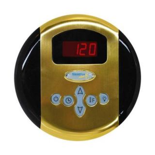 SteamSpa Programmable Steam Bath Generator Control Panel with Presets in Polished Brass G SC 200 PG