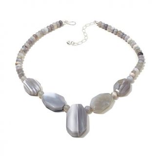 Jay King South African Gray Agate Sterling Silver 18" Necklace   1830589