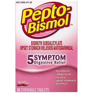 Pepto Bismol Chewable Tablets Upset Stomach Reliever/Anti Diarrheal
