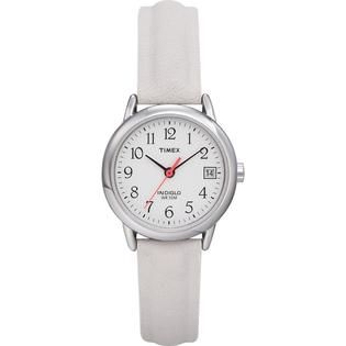 Timex Ladies Easy Reader Watch with Padded Leather Strap   Jewelry
