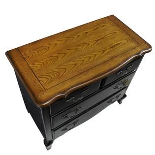 Home Styles  Oak and Rubbed Black French Countryside Drawer Chest