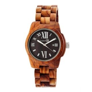 Earth Mens Heartwood Red Wood Red Analog Watch  