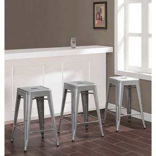 Tabouret 24 inch Metal Counter Stools (Set of 2) with Bonus Stool