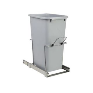 Knape & Vogt 11.375 in. x 20.125 in. x 22.875 in. 50 Qt. In Cabinet Single Soft Close Bottom Mount Pull Out Trash Can SCB12 1 50PT