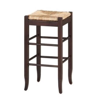 Boraam 29 in. Cappuccino Square Rush Stool 94829