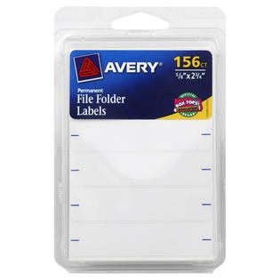 Avery Labels, File Folder, Permanent, 156 labels   Office Supplies