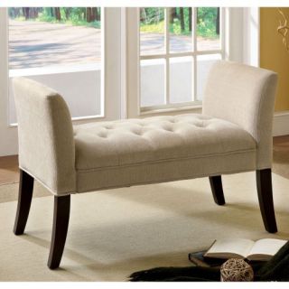 Furniture of America Stephenie Button Tufted Upholstered Bench