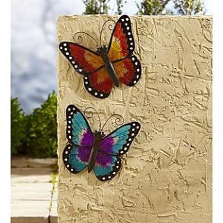Essential Garden Large Butterfly Wall Décor  Yellow   Outdoor Living