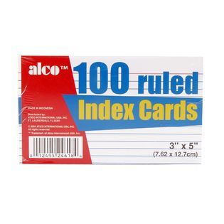 American Scholar White Ruled Index Cards 3in x 5in