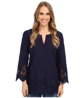 NYDJ Embroidered Eyelet Tunic Indigo