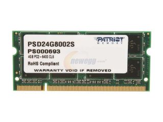 Patriot Signature Model PSD24G8002S  Laptop Memory