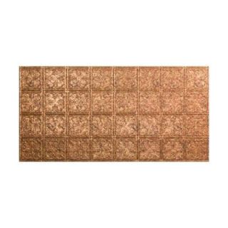 Fasade Traditional 10   2 ft. x 4 ft. Glue up Ceiling Tile in Cracked Copper G58 19