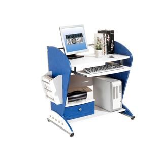 Techni Mobili Lanai 35W MDF Teen Computer Desk with Drawer   Blue