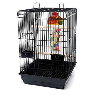 Penn Plax Square Top Bird Cage Kit   Black