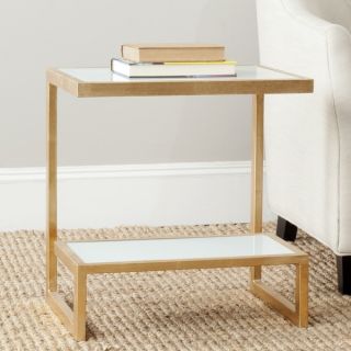 Safavieh Treasures Kennedy Gold/ White Top Accent Table   15277086