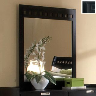 Homelegance 38 in x 44.5 in Black Rectangular Framed Wall Mirror