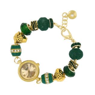 Fiago Ladies Gold Plated Fashion Bracelet Inspired Watch with Light