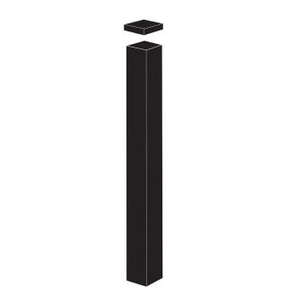 Freedom Black Aluminum Fence Blank Post (Common 4 in x 4 in x 9 ft; Actual 4 in x 4 in x 8.83 ft)