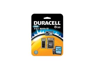 Duracell DU 3IN1C1008G R 8 GB MicroSD High Capacity (microSDHC)   1 Card