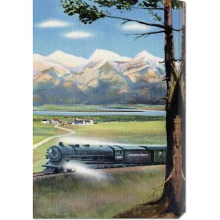 Big Canvas Co. Retro Travel Northern Pacific Scenic Route Stretched