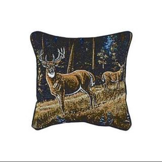 Whitetail Deer in the Morning Decorative Throw Pillow 17" x 17"