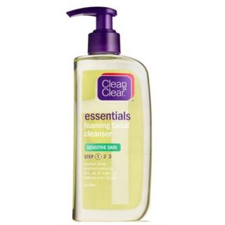 CLEAN & CLEAR Foaming Facial Cleanser Sensitive Skin 8 oz (Pack of 2)