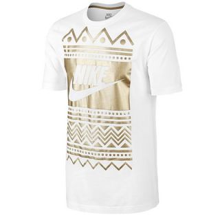 Nike Q SN+ Air Raid T Shirt   Mens   Casual   Clothing   White/Gold