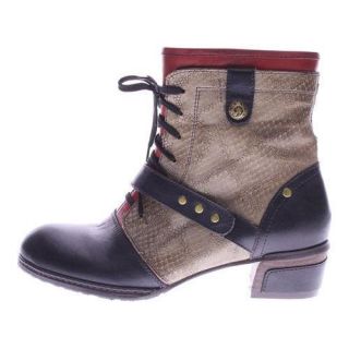 Womens LArtiste by Spring Step Cashew Ankle Boot Black Multi Leather