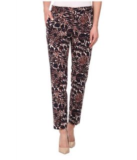 adrianna papell printed kate fit pants w tabs navy ivory