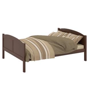CorLiving concordia espresso brown stained solid wood full/double bed