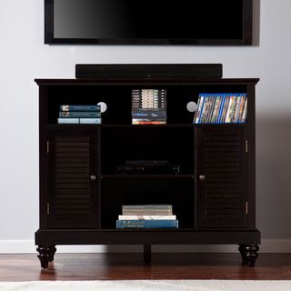 Black 52 inch Highboy Style Wood TV Stand   14324976  