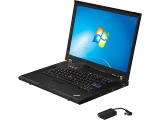 Lenovo T61 Laptop Intel Core2Duo 2GHz,2GB,80GB HDD, 15.4in,CDRW/DVD,Win7Home64 ,6mo War,Win10 Free Upgrade, Certified Refurbished by Microsoft Authorized Refurbisher,B Grade Minor Cracked and Dent