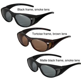 Hot Optix Mens Plastic Polarized Over the Glass Wrap Sunglasses