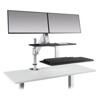 Climb2 Sit To Stand 2 Screen Workstation by ESI Ergonomic Solutions