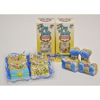 Foppers Blue Happy Birthday 178 piece Dog Treat Gift Set   13834770