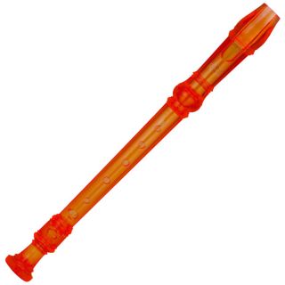 Ravel Transparent Orange Recorder with Cleaning Rod and Bag   16132988
