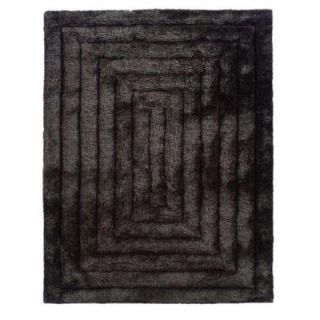 Linon Home Decor Links Collection Squared Charcoal 1 ft. 10 in. x 2 ft. 10 in. Indoor Area Rug RUG LK0723