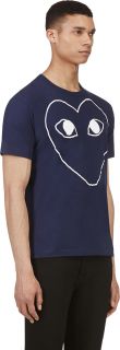 comme des garcons play navy heart logo t shirt 120 usd view details