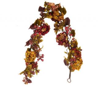 Autumnal Hydrangea and Berry Wreath or Garland by Valerie —