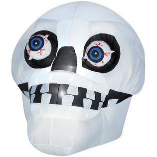 Airblown® Skull With Eyes Animated Prop   Seasonal   Halloween