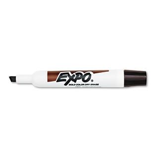 EXPO Dry Erase Marker Chisel Tip Brown Dozen   Office Supplies