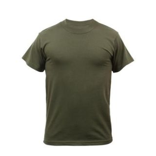 100% Cotton T Shirt Olive Drab   Size Large