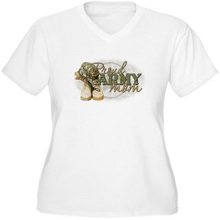  Women's Plus Size Proud Army Mom Graphic T shirt