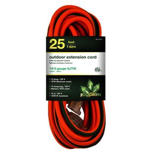 GoGreen Power Inc 14/3 25ft Heavy Duty Exension Cord   Lighted End