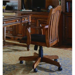 Hooker Furniture Brookhaven Tilt Swivel Chair in Medium Clear Cherry