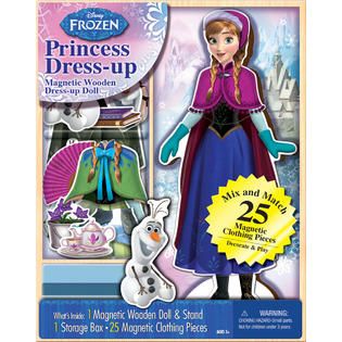 Disney Frozen   25 Piece Magnetic Wooden Doll & Stand   Anna   Toys