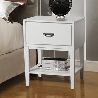 Oxford Creek Sienna Rectangle White Accent Table Nightstand Medium